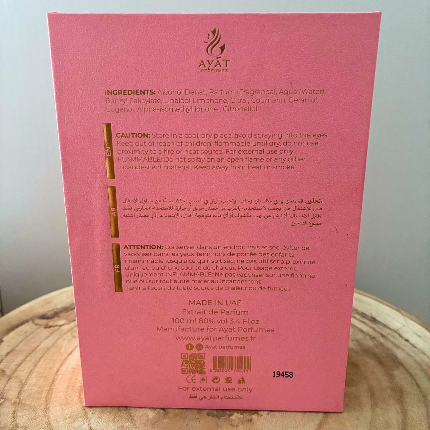 Eternal Pink Ayat Perfumes - 100ml Extrait de Parfum pour femme