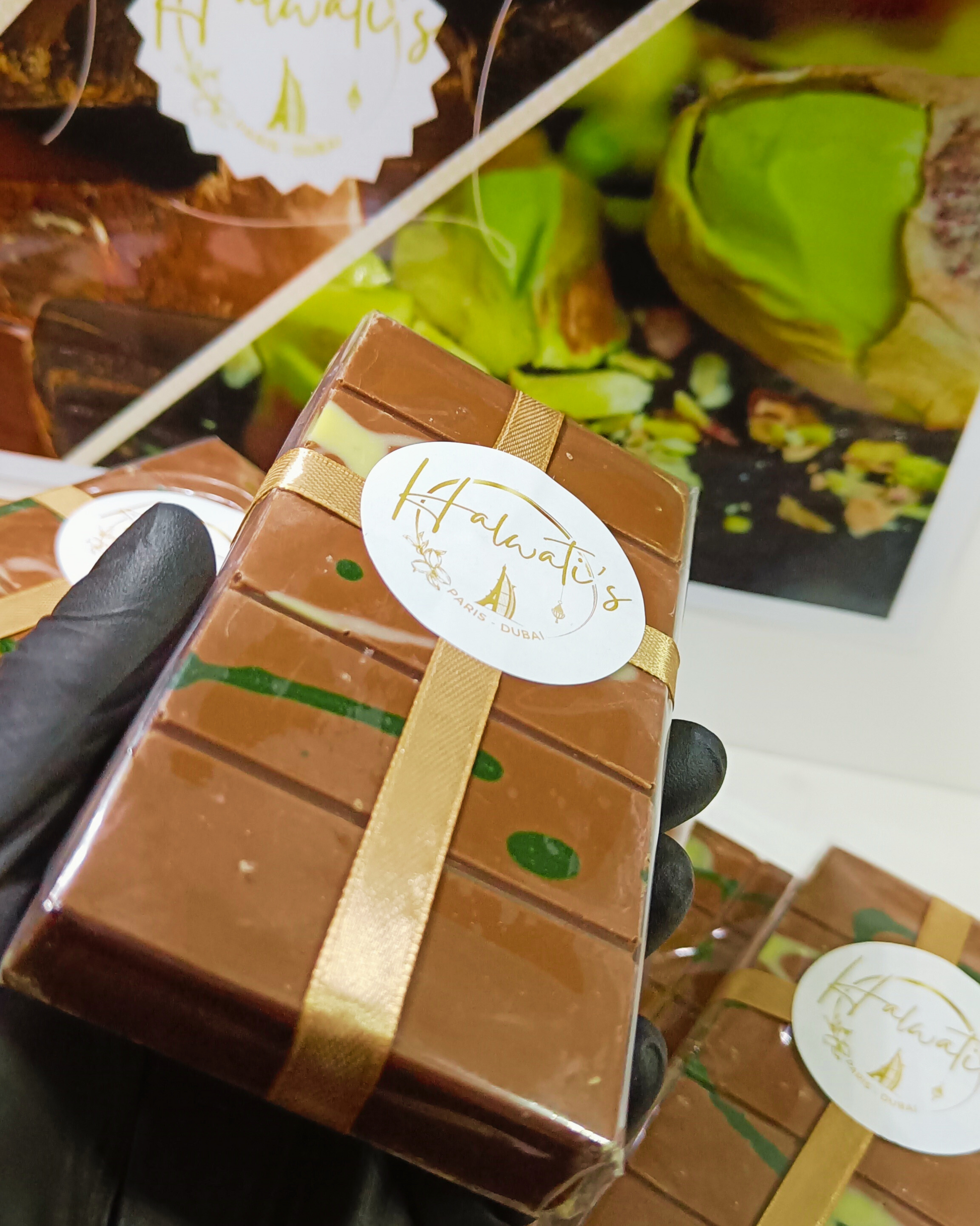 Tablette chocolat pistache de dubai 