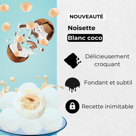 Noisettes enrobées chocolat blanc coco - Halwati's™