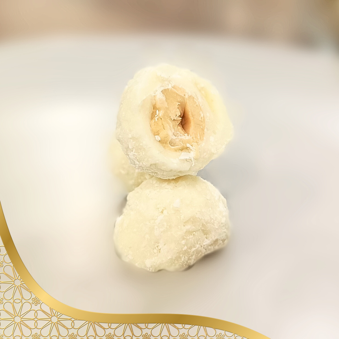 Noisettes enrobées chocolat blanc coco - Halwati's™